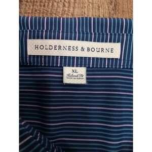 Holderness & Bourne Polo Shirt Men's XL Multic Striped Golf Tailored Fit 1990